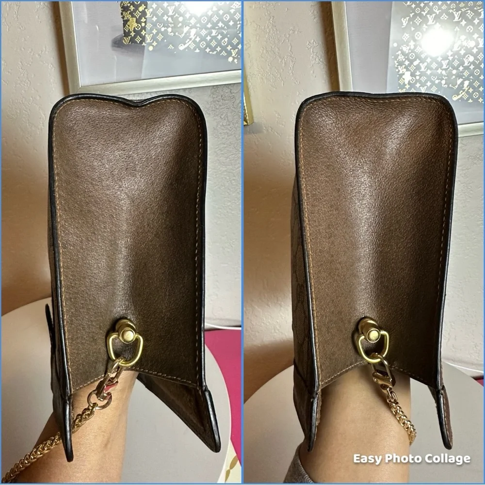👜GUCCI GG PVC Leather Sherry Line Crossbody Bag - Picture 10 of 14